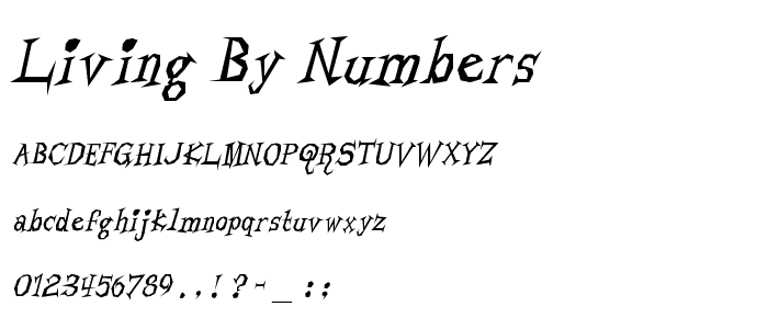 Living by Numbers font